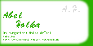 abel holka business card